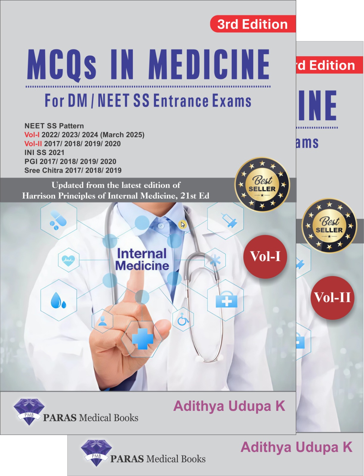 MCQs in Medicine for DM/NEET SS Entrance Exams 3rd/2025 (2 Vols)
